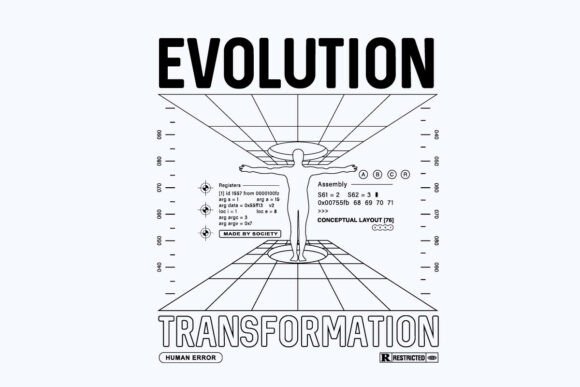 Evolution Retro Typography Graphic: A Designer's Bold Statement