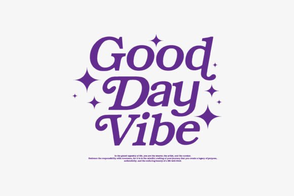 Good Vibe Typography Graphic Badge: A Modern Design Asset