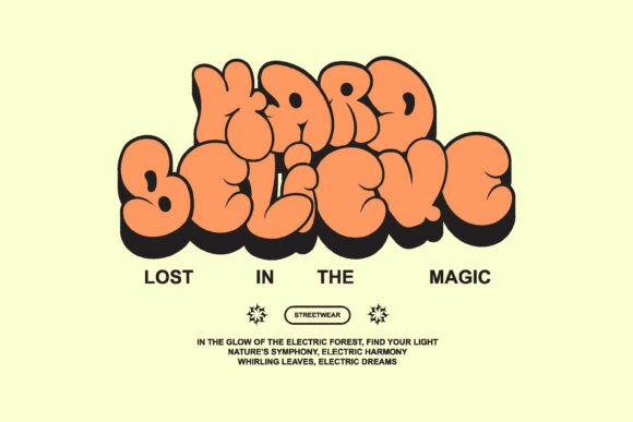 Hard Believe Bubble Typography: Bold, Modern & Editable Designs