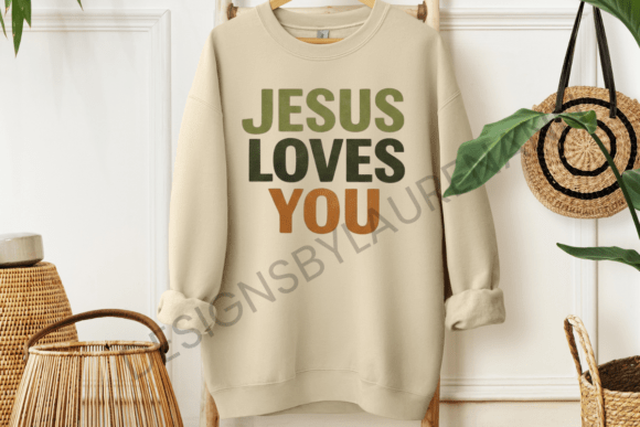 Jesus Loves You Nature Colors: A Graphic for Faith and Creativity
