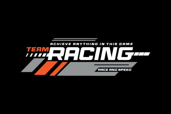 Racing Team Bold Typography Graphic: Command Attention with Dynamic Type