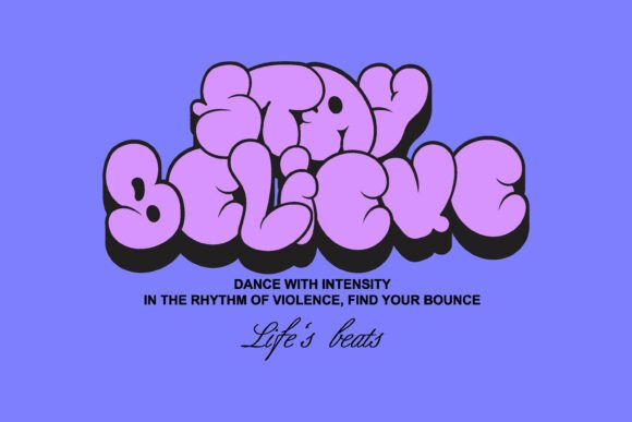Stay Unique Bubble Typography: A Creative Font for Bold Designs